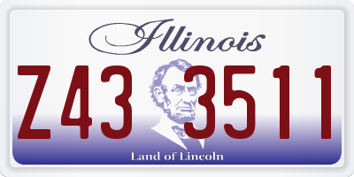 IL license plate Z433511