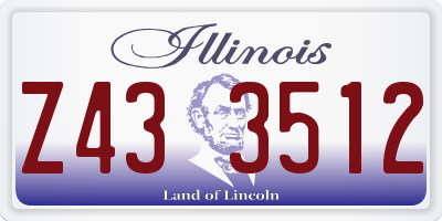 IL license plate Z433512