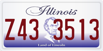 IL license plate Z433513