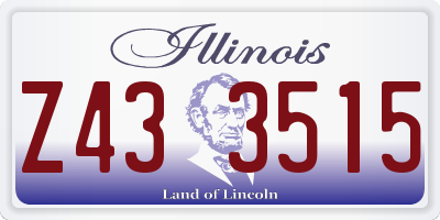 IL license plate Z433515