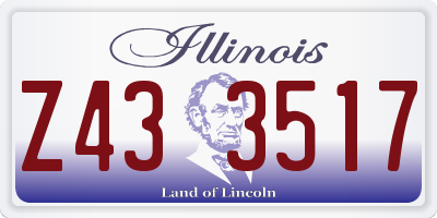 IL license plate Z433517