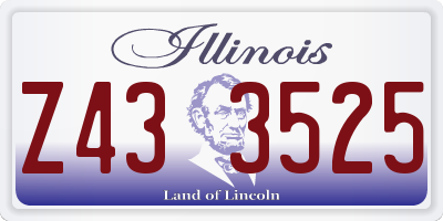 IL license plate Z433525