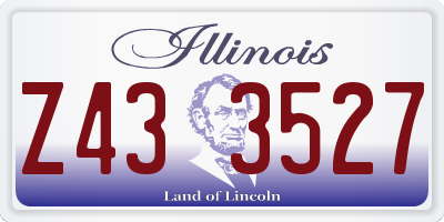 IL license plate Z433527