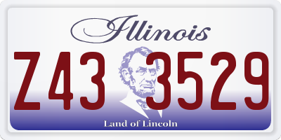 IL license plate Z433529