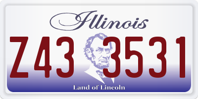 IL license plate Z433531