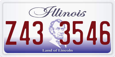 IL license plate Z433546