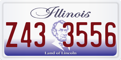 IL license plate Z433556