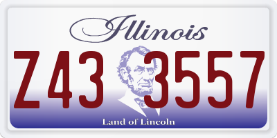 IL license plate Z433557