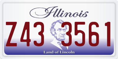 IL license plate Z433561