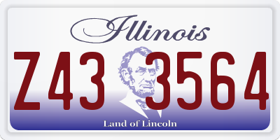 IL license plate Z433564
