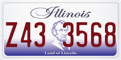 IL license plate Z433568
