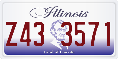 IL license plate Z433571