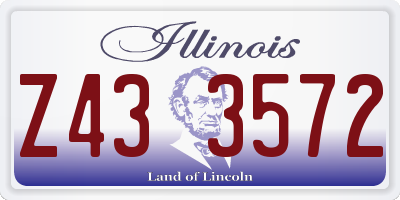 IL license plate Z433572