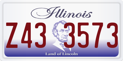 IL license plate Z433573