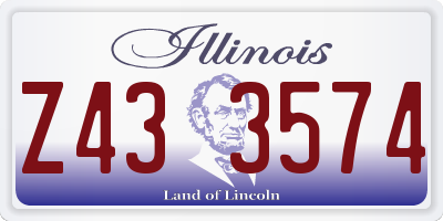 IL license plate Z433574