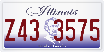 IL license plate Z433575