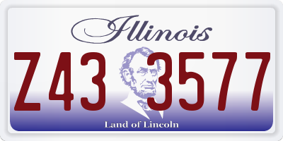 IL license plate Z433577