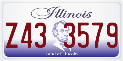 IL license plate Z433579