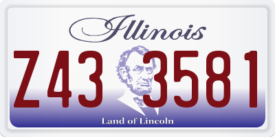 IL license plate Z433581