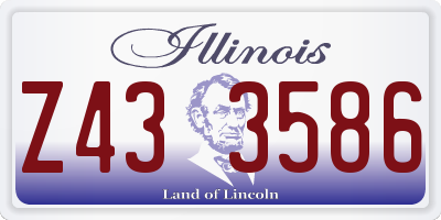 IL license plate Z433586