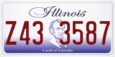 IL license plate Z433587