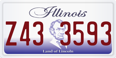 IL license plate Z433593