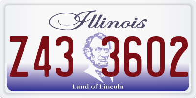 IL license plate Z433602