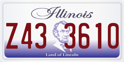 IL license plate Z433610