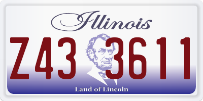 IL license plate Z433611