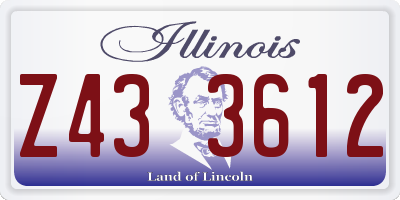 IL license plate Z433612