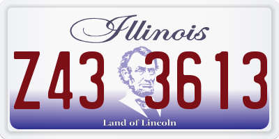 IL license plate Z433613