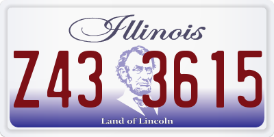 IL license plate Z433615