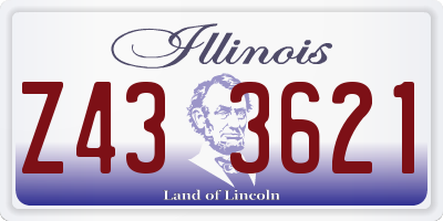 IL license plate Z433621