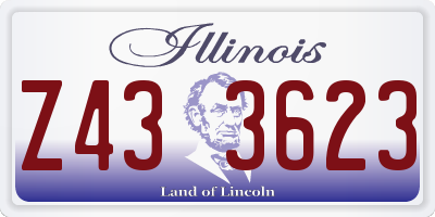 IL license plate Z433623