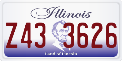 IL license plate Z433626