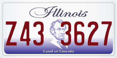 IL license plate Z433627