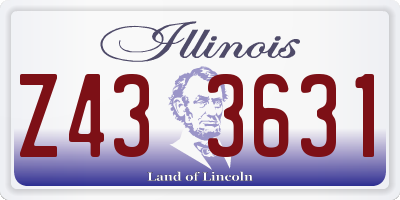 IL license plate Z433631