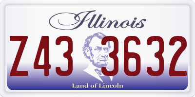 IL license plate Z433632