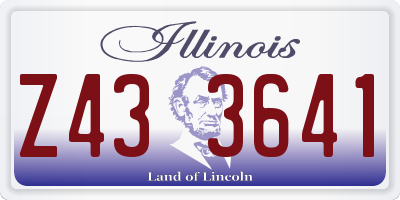 IL license plate Z433641