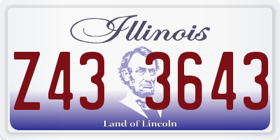IL license plate Z433643