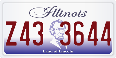 IL license plate Z433644