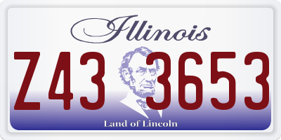 IL license plate Z433653
