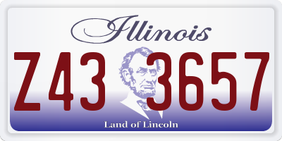 IL license plate Z433657