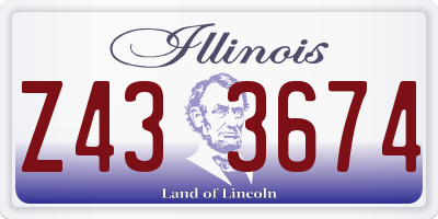 IL license plate Z433674