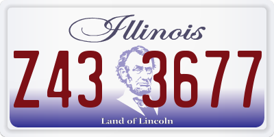 IL license plate Z433677