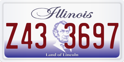 IL license plate Z433697