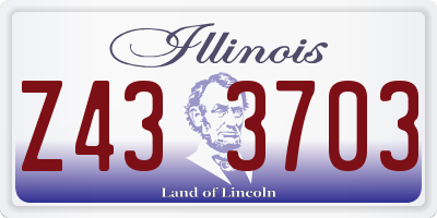 IL license plate Z433703