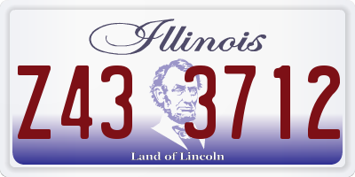 IL license plate Z433712