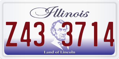 IL license plate Z433714