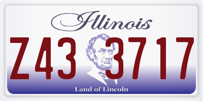 IL license plate Z433717